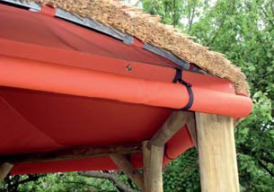 Thatched Hot Tub Gazebo with Roof Lining and Canvas Panels